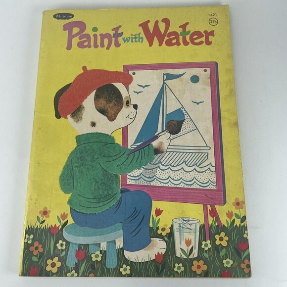 Whitman Paint with Water Book 1969 VTG Coloring Activity Book for Kids - Picture 1 of 9